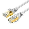 thumbnail image 1 of Tianle Cat 7 Ethernet Cable, Cat7 Gigabit Lan Network RJ45 High-Speed Patch Cord Flat 10Gbps 600Mhz/s SFTP Internet Cable for Xbox,PS4,PS3,Modem,Router,LAN,Switch (Flat White, 3M/10FT), 1 of 6