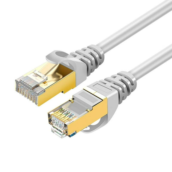 Tianle Cat 7 Ethernet Cable, Cat7 Gigabit Lan Network RJ45 High-Speed Patch Cord Flat 10Gbps 600Mhz/s SFTP Internet Cable for Xbox,PS4,PS3,Modem,Router,LAN,Switch (Flat White, 1M/3FT)