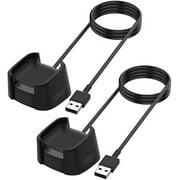 Tianle Charger Compatible with Fitbit Versa 1/Versa Lite/Versa SE, Replacement Charging Dock Cable Cord Compatible with Fitbit Versa, Versa Lite, Versa SE Smart Watch (2 Pack, 3.3ft/1m)