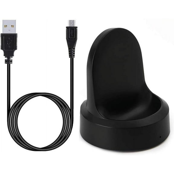 Tianle Charger Compatible with Gear S3 Frontier & Gear S3 Classic, Replacement Charging Dock Cradle Cable Compatible with Samsung Gear S3 Frontier/Classic Smart Watch (Black)