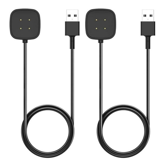 Tianle Charger Compatible with Fitbit Sense/Sense 2/Versa 3/Versa 4, Replacement USB Charging Cable for Versa 4/Versa 3/Sense 2/Sense (3.3ft/1m) (2)