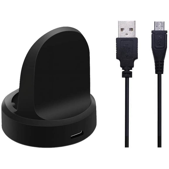 Tianle Charger Compatible with Gear S2 / Gear S2 Classic, Replacement Charging Dock Cradle for Samsung Gear S2 Smart Watch (Black)