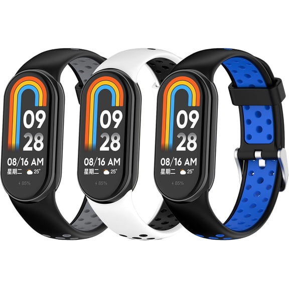 Tianle Comfortable Sport Wrist Straps for Xiaomi Mi Band 9/Mi Band 9 NFC/Mi Band 8/Mi Band 8 NFC Watch Colorful Bands Adjustable Replacement Wristband for Xiaomi Mi Band 9 Bracelet Strap Band