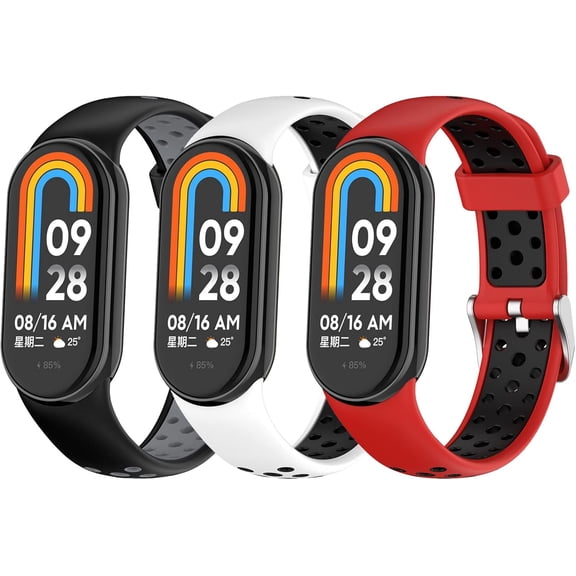 Tianle Comfortable Sport Wrist Straps for Xiaomi Mi Band 9/Mi Band 9 NFC/Mi Band 8/Mi Band 8 NFC Watch Colorful Bands Adjustable Replacement Wristband for Xiaomi Mi Band 9 Bracelet Strap Band