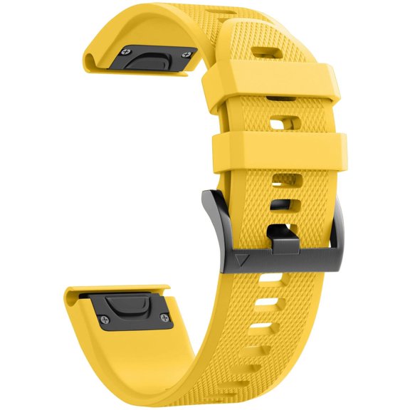 Tianle Compatible with Fenix 5X Band 26mm Width Soft Silicone Watch Strap for Fenix 6X/Fenix 7X/Fenix 5X Plus/Fenix 6X Pro/Fenix 3/Fenix 3 HR/Tactix/Descent MK1/D2 Delta PX/D2 Charlie-Yellow