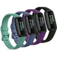 thumbnail image 1 of Tianle Compatible with Fitbit Inspire 3 Bands for Women Men, Sport Wristband Replacement Soft Silicone Straps for Fitbit Inspire 3 Fitness Tracker Women & Men(4 Pack,Large), 1 of 7
