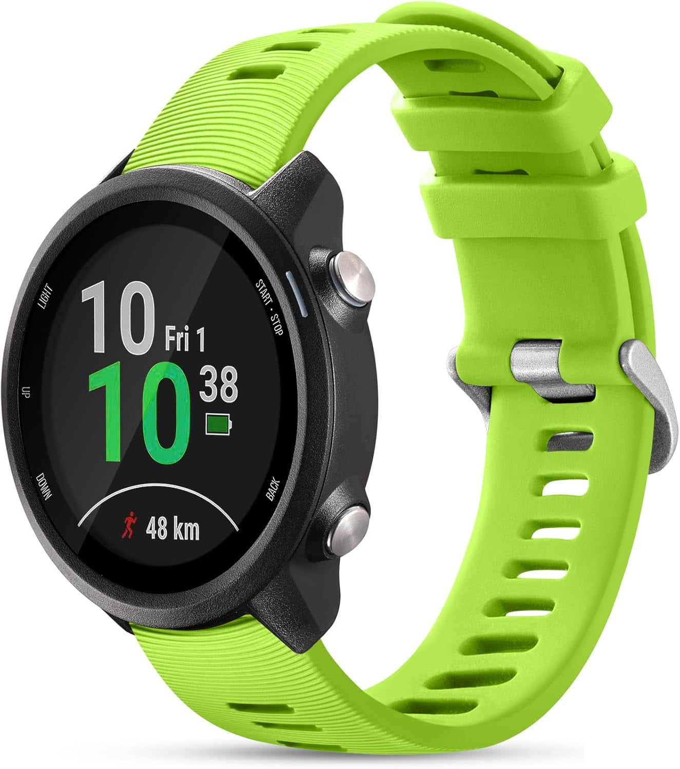 Cinturino In Silicone 20mm Per Garmin Forerunner 55/245/645 E Approach S40 – Ricambio Morbido - 5