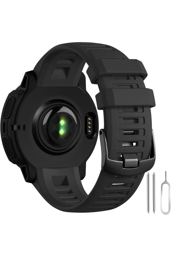 Compatible with Garmin Instinct Watch Bands, 22mm Soft Silicone Strap Sport Wristband Replacement for Garmin Instinct Band/Instinct 2 band/Instinct Esports/Solar/Tide/Tactical GPS Smartwatch