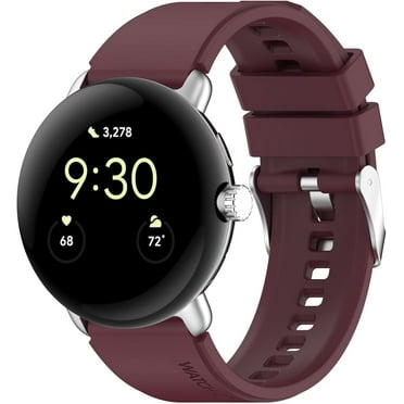 Tianle Compatible with Google Pixel Watch 2 Watch Bands, Quick Release Silicone Replacement Bands Straps Wristbands Fit for Google Pixel Watch 2/Pixel Watch 1 Smartwatch, Wine Red