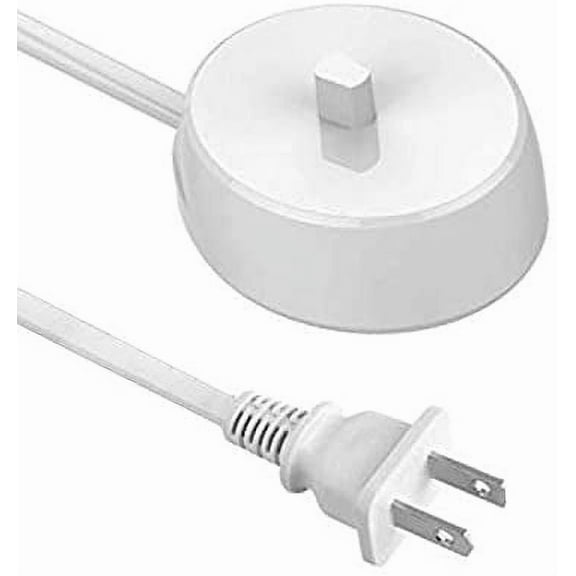 Tianle Compatible with Oral-B Electric Toothbrushes Charger Base Type 3757, Waterproof Wireless Charging Base Power Cord for Most Braun Oral B Genuine, Pro, SmartSeries Electric Toothbrushes (White)