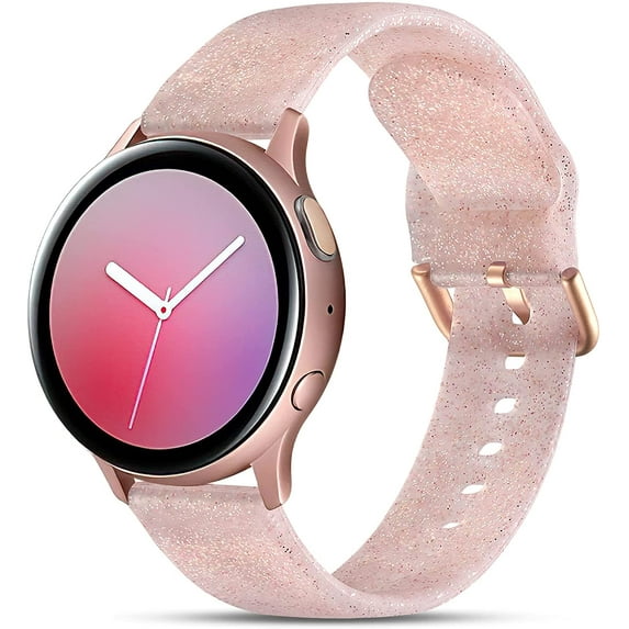 Tianle Compatible with Samsung Watch 6/5/4 Bands/Galaxy Watch 6/5/4/5 Band/Samsung Galaxy Watch 6/5/4 Band 40mm 44mm, 20mm Soft Transparent Pattern Printed Replacement for Active 2/1 Women Men