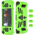 thumbnail image 1 of Tianle Compatible with Steam Deck/Steam Deck OLED Standing Protective Case, Thickening Silicone Accessories Protector, Soft Cover Skin Shell, Full Protection for Valve Stream Deck (Green), 1 of 7