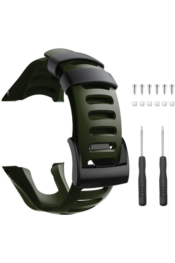 Compatible with Suunto Ambit 3 Band, Replacement Band for Suunto Ambit 3 Strap – Premium Watchband for Suunto Ambit 3 Peak, 3 Sport, 3 Run, 2R, 2S, 2, and 1, Army Green