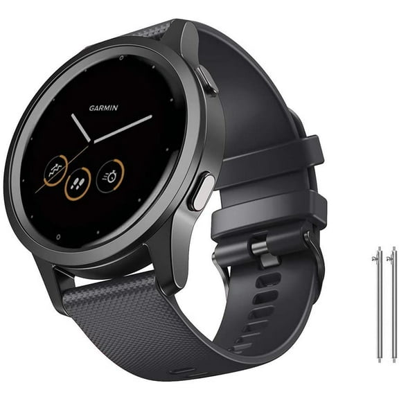 Tianle Compatible with Venu 3S Band/Vivoactive 4S Band/Vivomove 3S Band, 18mm Soft Silicone Replacement Strap for Garmin Vivoactive 4S (40mm)/ Venu 2S (Black, Large)