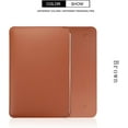 thumbnail image 1 of Tianle Laptop Sleeve Compatible with MacBook Air 13 Inch 2020 - Premium PU Leather Protective Case Compatible with MacBook Air 13 2018-2020 /MacBook Pro 13 2016-2020 (Brown), 1 of 8