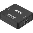 thumbnail image 1 of Tianle RCA to HDMI Converter, AV to HDMI Adapter 1080P Mini RCA Composite CVBS Video Audio Converter Adapter Supporting PAL/NTSC for TV/PC/PS2/PS3/STB/Xbox/VCR/DVD, Black, 1 of 7