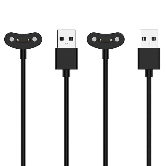 Tianle Replacement Charger Compatible with Ticwatch Pro 5 Charging Cable 3.3ft USB Portable Magnetic Charging Cord Cable for Ticwatch Pro 5 Charger Smartwatch Accessories (2 Pack, Black)