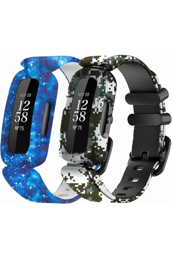 Replacement Silicone Bands Compatible With Fitbit Ace 3 for Kids, Colorful Pattern Strap Adjustable Wristbands for Fitbit Ace 3 Bands