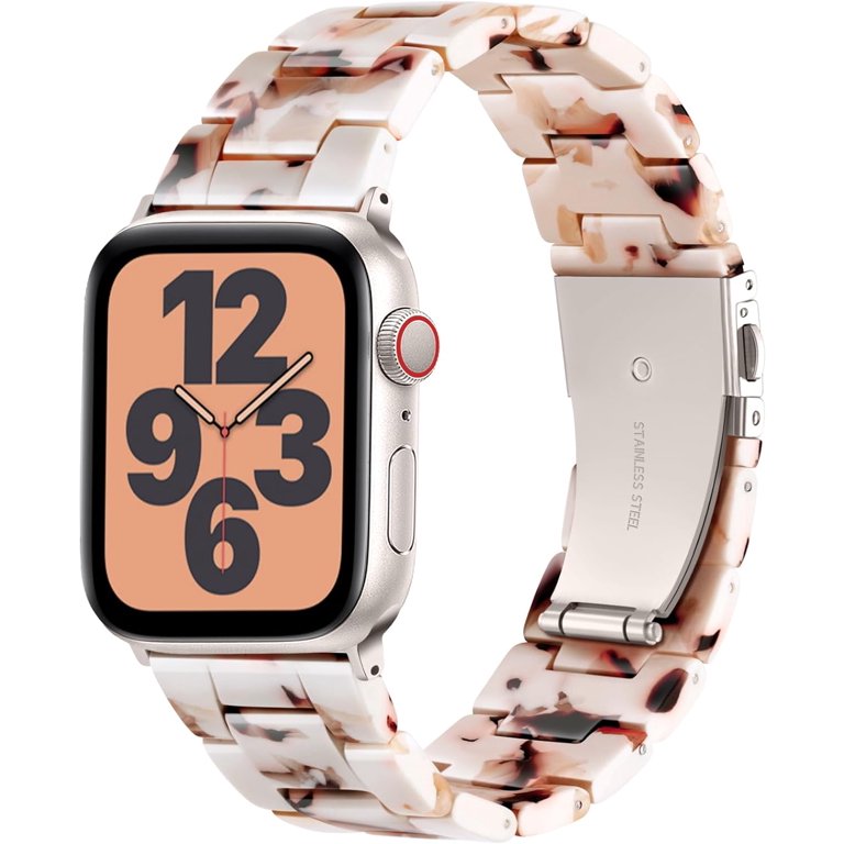Stylish Lightweight Resin Apple Watch Bands for Men & Women, 38mm-49mm Amazon.com: Light Apple Watch Band for Women-Fashion Resin  main image 3