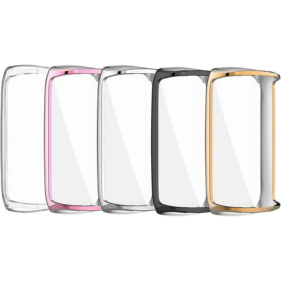 Tianle Screen Protector Case Compatible with Fitbit Luxe Smartwatch Accessories Tianle Covers Scratched Resistant Full Protective Cover for Luxe (5 Colors)