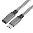 thumbnail image 1 of Tianle USB C Extension Cable 1m/3.3ft, USB 3.1 Gen2 10Gbps Type C Male to Female Thunderbolt 3 Charging Cable, 4K Video Extend Cord Compatible with MacBook Pro, iPad Pro, USB C HUB, Grey, 1 of 7