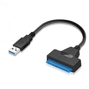 Tianle USB to SATA Cable,USB 3.0 to SATA 22 Pin 2.5 Inch Hard Drive Adapter, USB External Converter Cable for 2.5 SSD/HDD Hard Drive Disks With Power Port Single USB