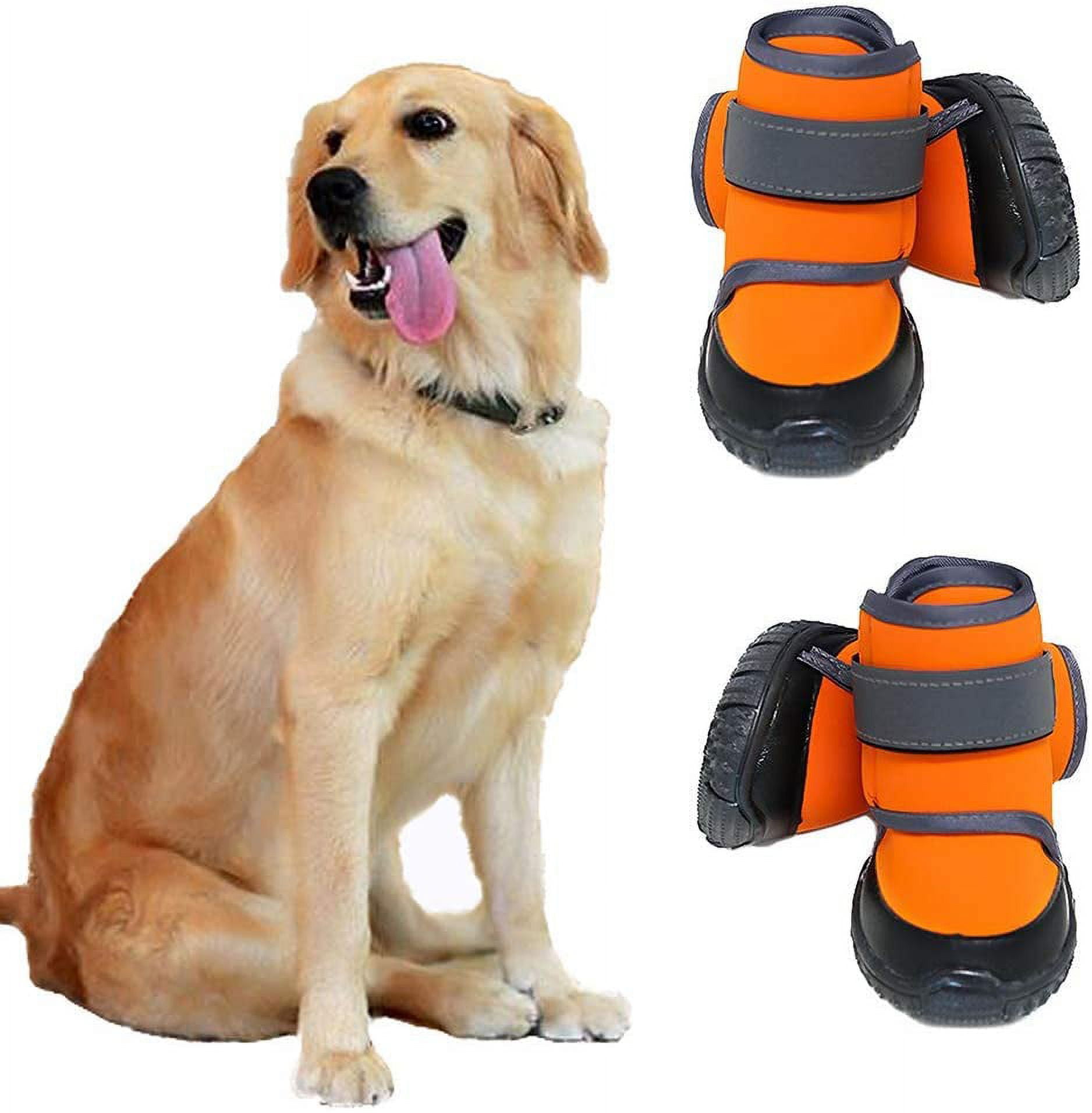 Tianlu Dog Shoes Waterproof Dog Boots Snow Dog Booties Paw Protection with Non Slip Sole for Golden Retriever Doberman Old English Sheepdog S