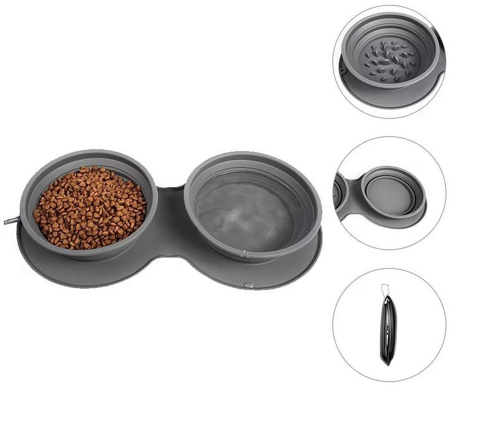 Tianlu Silicone Collapsible Dog Bowls & Cat Travel Bowl Double