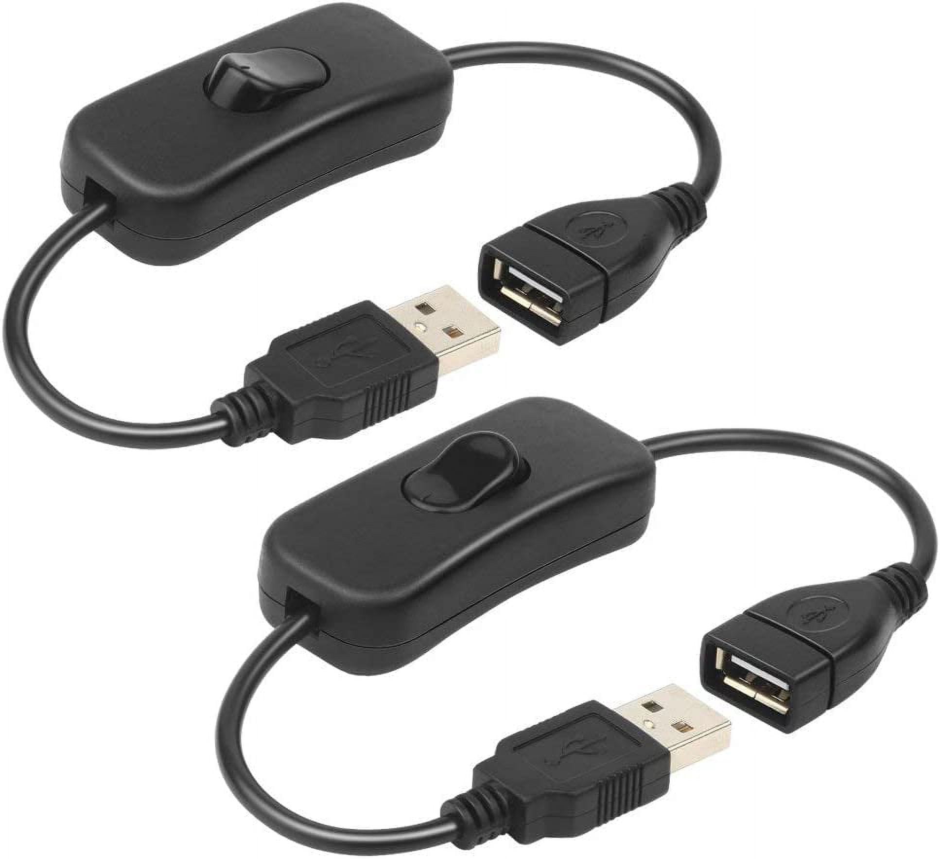 28cm USB On/Off Switch Cable - Male To Female USB Line For Lamps, Fans, Power Control
