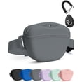 thumbnail image 1 of Tiantian Baodan 1 Pcs Dog Treat Pouch with Training Clicker, Upgrade Stronger Magnetic Closure to Avoid Spilling, 1.67 Cup Silicone Treat Bag Fanny Pack with Waist Belt for Pet Training Walk (Grey), 1 of 6