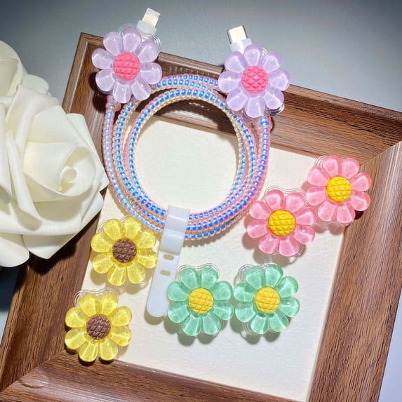 Tianye 2pcs Cord Protectors with 1pc Spiral Protective Ropes