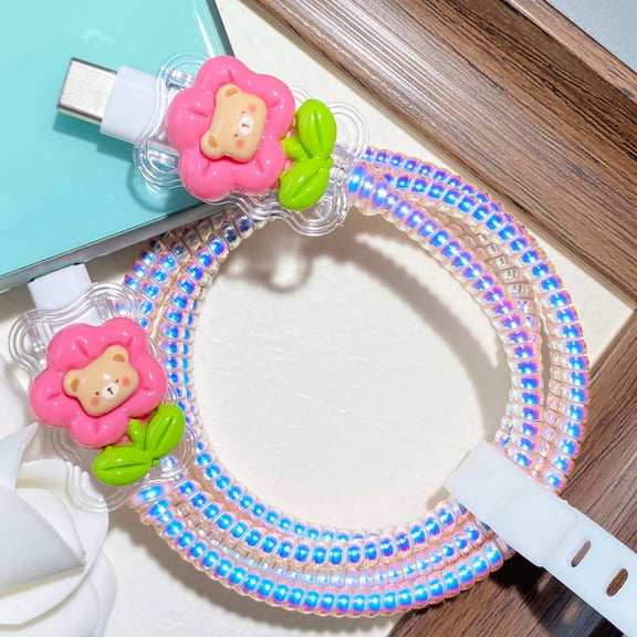 Tianyeda 2PCS Headphone Cable Protectors with 1pc Spiral Protective Rope