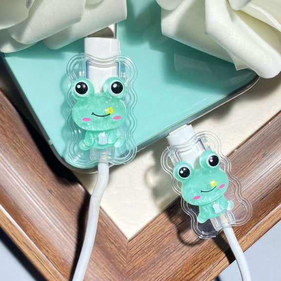 Tianyeda 2Pcs Charging Cable Protectors with 1pc Spiral Protective Rope