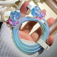thumbnail image 1 of Tianyeda 2Pcs shining Flower Charging Cable Protectors with 1pc Spiral Protective Rope, 1 of 5