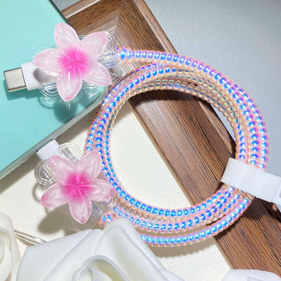 Tianyeda 2pcs Laptop  Cable Protectors with 1pc Spiral Protective Rope