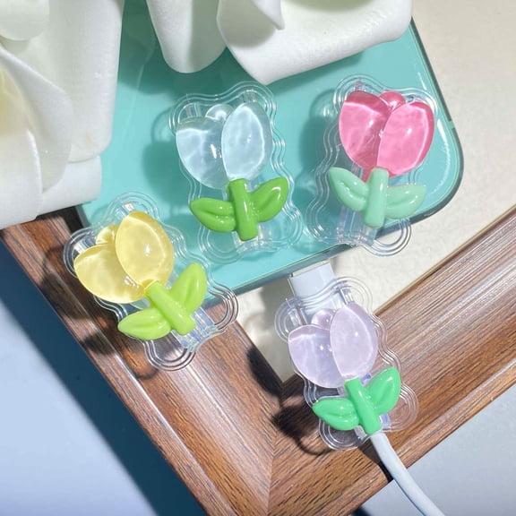 Tianyeda 4Pcs Charging Cable Protectors For iPhone charging Cable