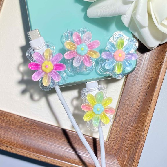 Tianyeda 4Pcs Charging Cord Protectors For iPhone Cable