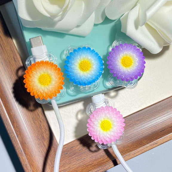 Tianyeda 4Pcs Cord Protectors For iPhone charging Cable