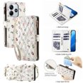 thumbnail image 1 of Tianyeda for REDMI Note 14 5G Case Wallet Card Holder Zipper Leather Flip Cover Crossbody Wrist Strap with Stand A1, 1 of 5