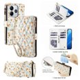 thumbnail image 1 of Tianyeda for REDMI Note 14 5G Case Wallet Card Holder Zipper Leather Flip Cover Crossbody Wrist Strap with Stand A3, 1 of 5