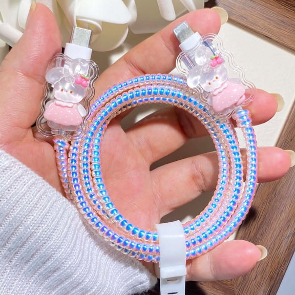 Tianyeda Headphone Charging  Cord Protectors with 1pcs 1 Spiral Protective Rope