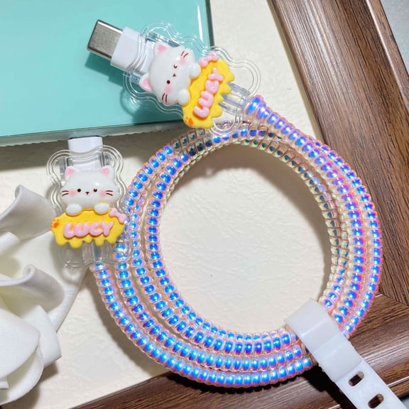 Tianyeda Lucy Mat 2Pcs Cord Protectors with 1pc Spiral Protective Rope