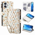 thumbnail image 1 of Tianyeda for iphone 16 Case Wallet Card Holder Zipper Leather Flip Cover Crossbody Wrist Strap with Stand A3, 1 of 5