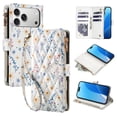 thumbnail image 1 of Tianyeda for iphone 17 Pro Case Wallet Card Holder Zipper Leather Flip Cover Crossbody Wrist Strap with Stand A2, 1 of 5