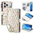 thumbnail image 1 of Tianyeda for iphone 17 Pro Case Wallet Card Holder Zipper Leather Flip Cover Crossbody Wrist Strap with Stand A3, 1 of 5