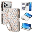 thumbnail image 1 of Tianyeda for iphone 17 Pro Max Case Wallet Card Holder Zipper Leather Flip Cover Crossbody Wrist Strap with Stand A4, 1 of 5