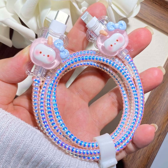 Tianyeda iWatch charger cable Protectors with Spiral Protective Sleeve