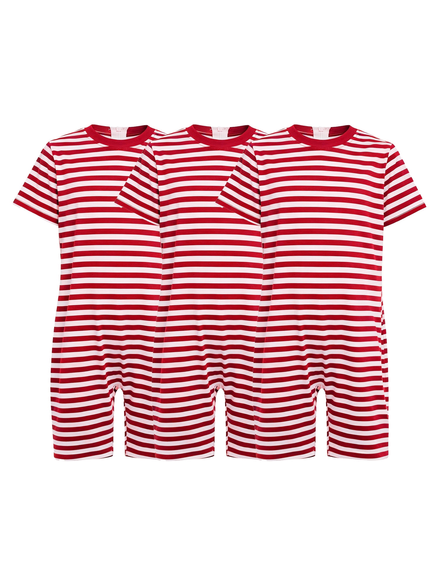 TiaoBug Adaptive Clothing for Kids 3-Pack Striped Romper Boys Short ...