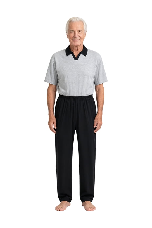 Adaptive Clothing for Men Elderly Alzheimers Anti-Strip Jumpsuit with Back-Zipper One Piece Dementia Clothes Grey M