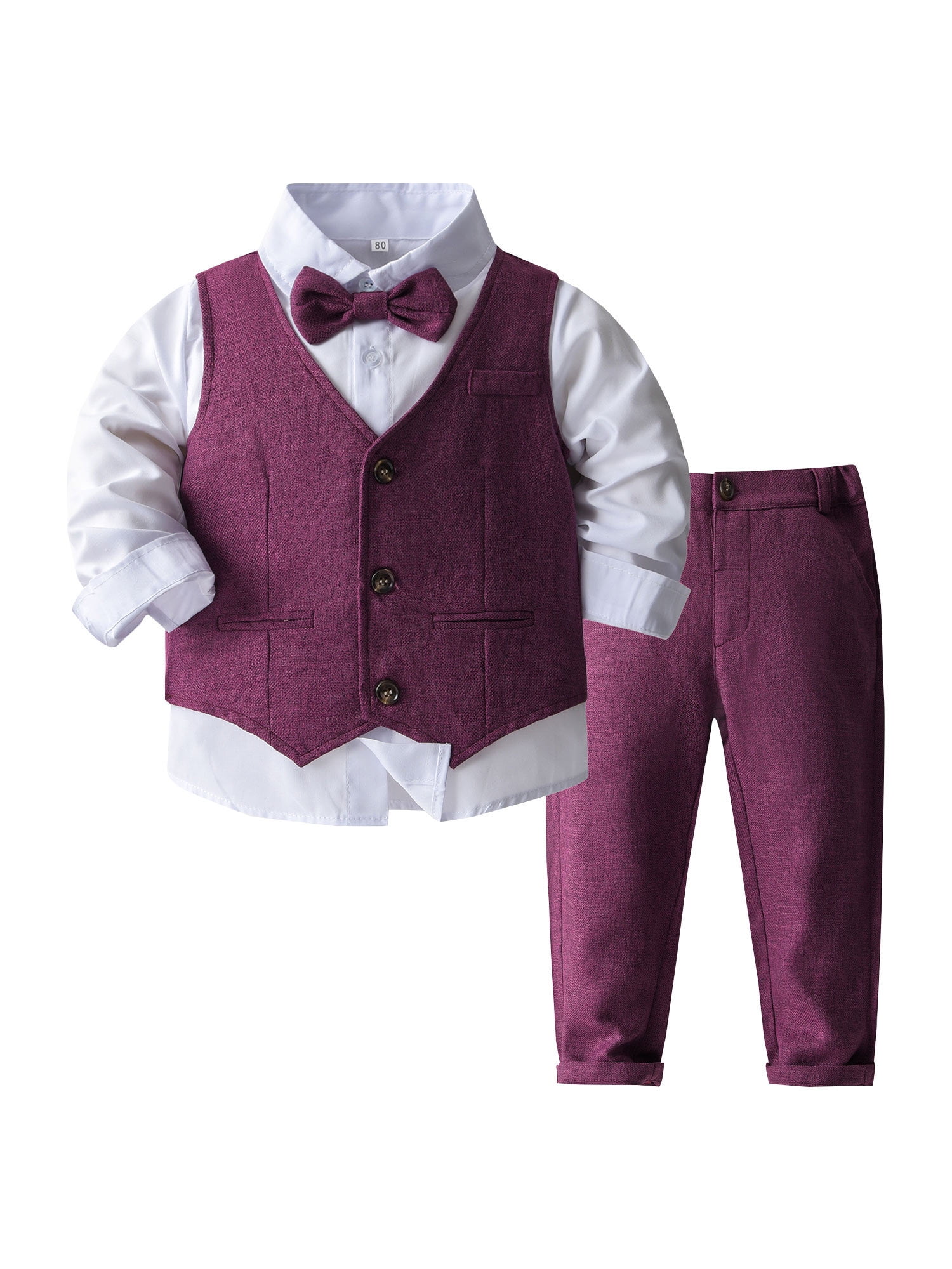 Baby Boy Birthday Party Formal 100% Cotton Grey Turkish Romper main image 1